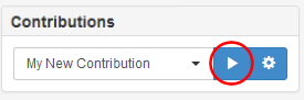 Sending a contribution using the Play button