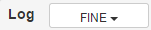 Log level dropdown