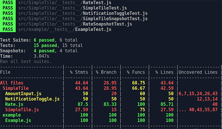ct5 jest test coverage