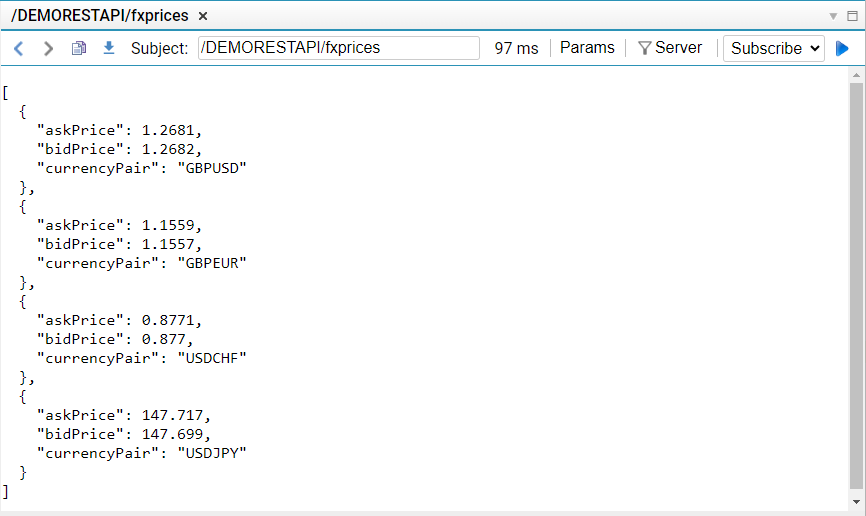 demo rest api get response explorer